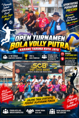 Open Turnamen Bola Voli Putra Karang Taruna Kuta Jaya Digelar, 12 Tim Terbaik Kabupaten Tangerang Adu Strategi di Sport Center Bermis