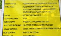 6,9 MILIAR AMBURADUL PROYEK SILUMAN ! Diduga Proyek Drainase Pamulang CV VANZ KARYA Tak Sesuai Papan Anggaran, Warga Komplain